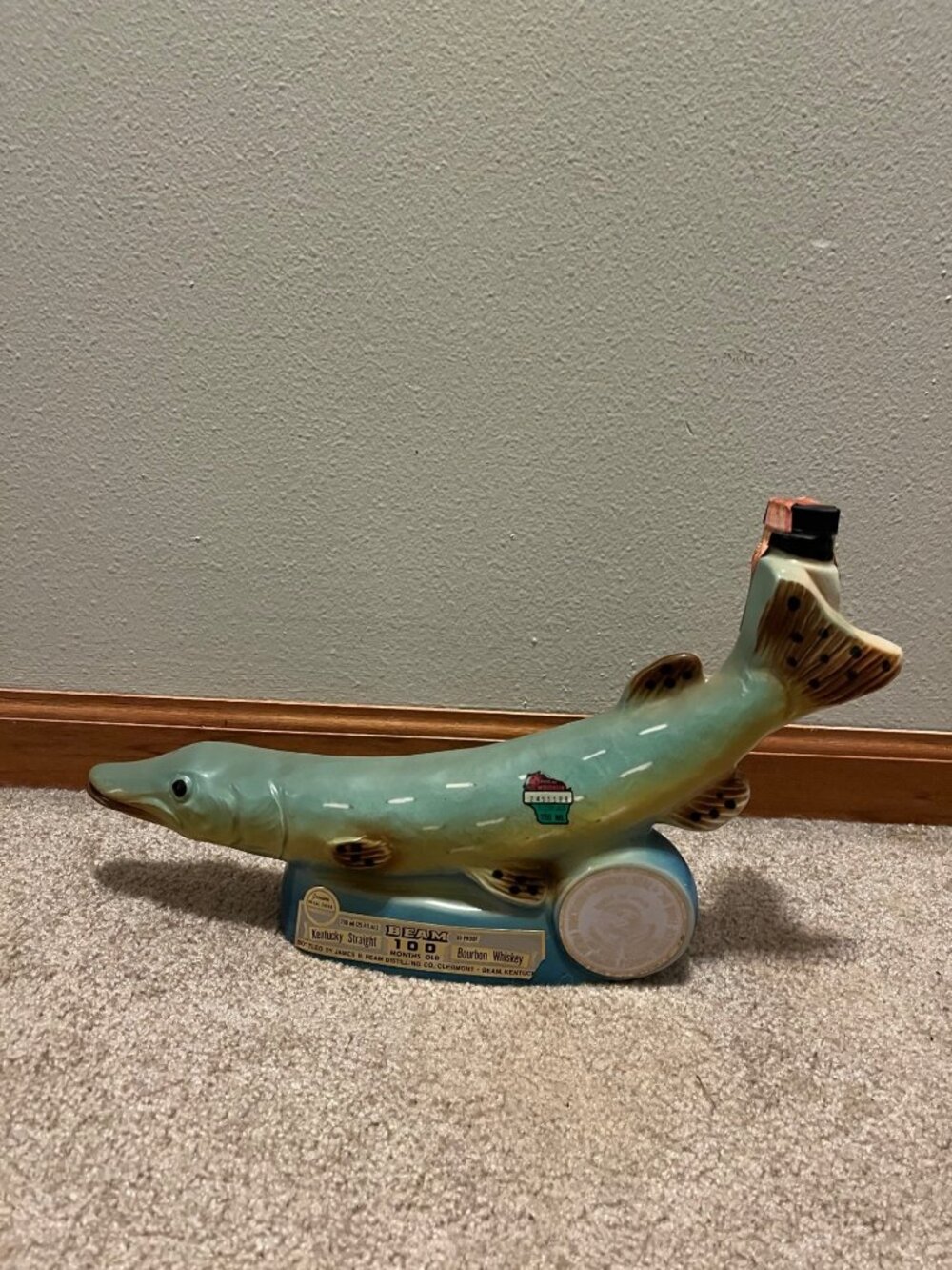 Jim Beam Northern Pike Fish Decanter A1227